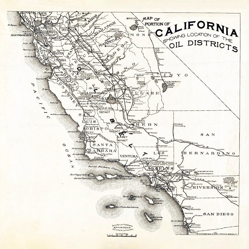 1900 Map of the California Oil Districts