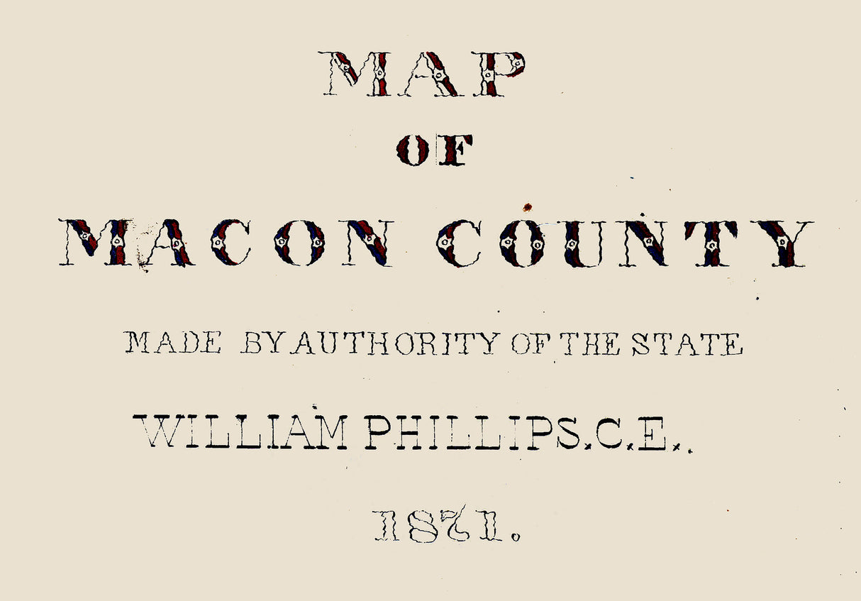 1871 Map of Macon County Georgia