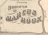 1875 Map of Marcus Hook Delaware County Pennsylvania
