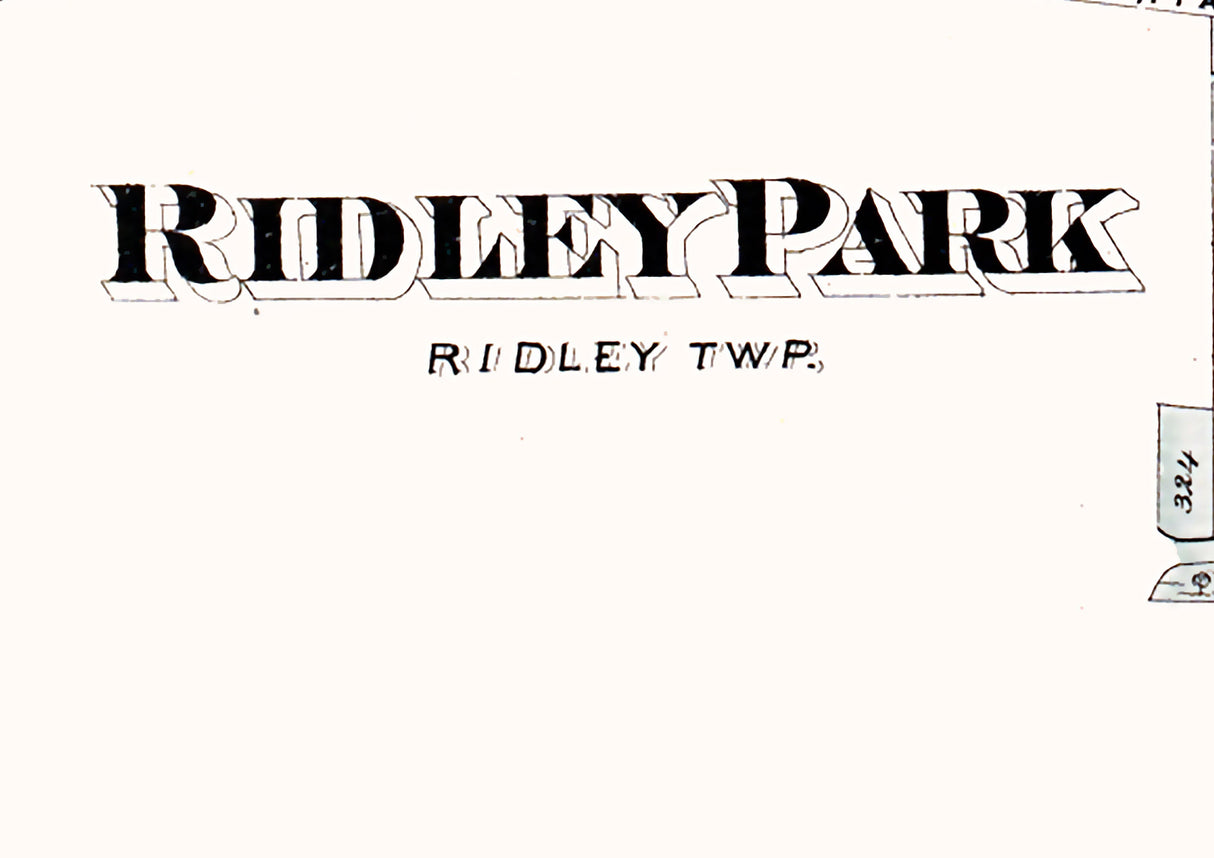 1875 Map of Ridley Park Delaware County Pennsylvania