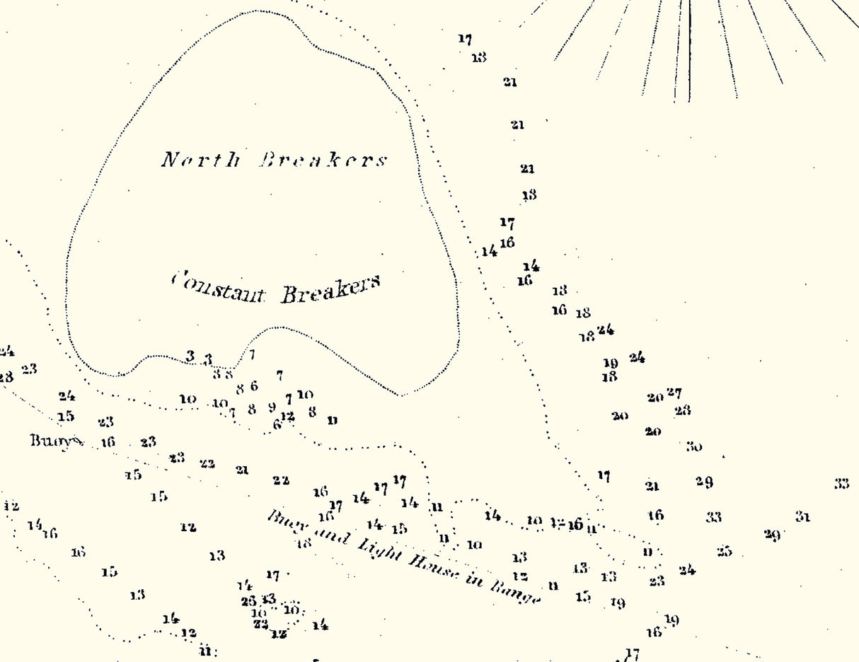 1850 Nautical Map of St Andrew Shoals and Sound Georgia