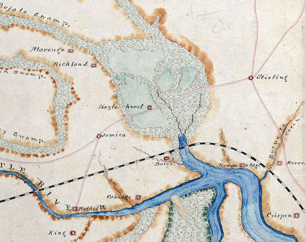 1869 Map of Glynn County Georgia