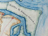 1869 Map of Saint Simons Island Glynn County Georgia