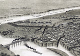 1892 Panoramic Map of Laredo Texas