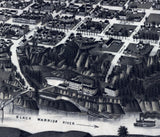 1887 Panoramic Map of Tuskaloosa Alabama