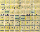 1840 Town Map of Calhoun Texas Matagorda Bay
