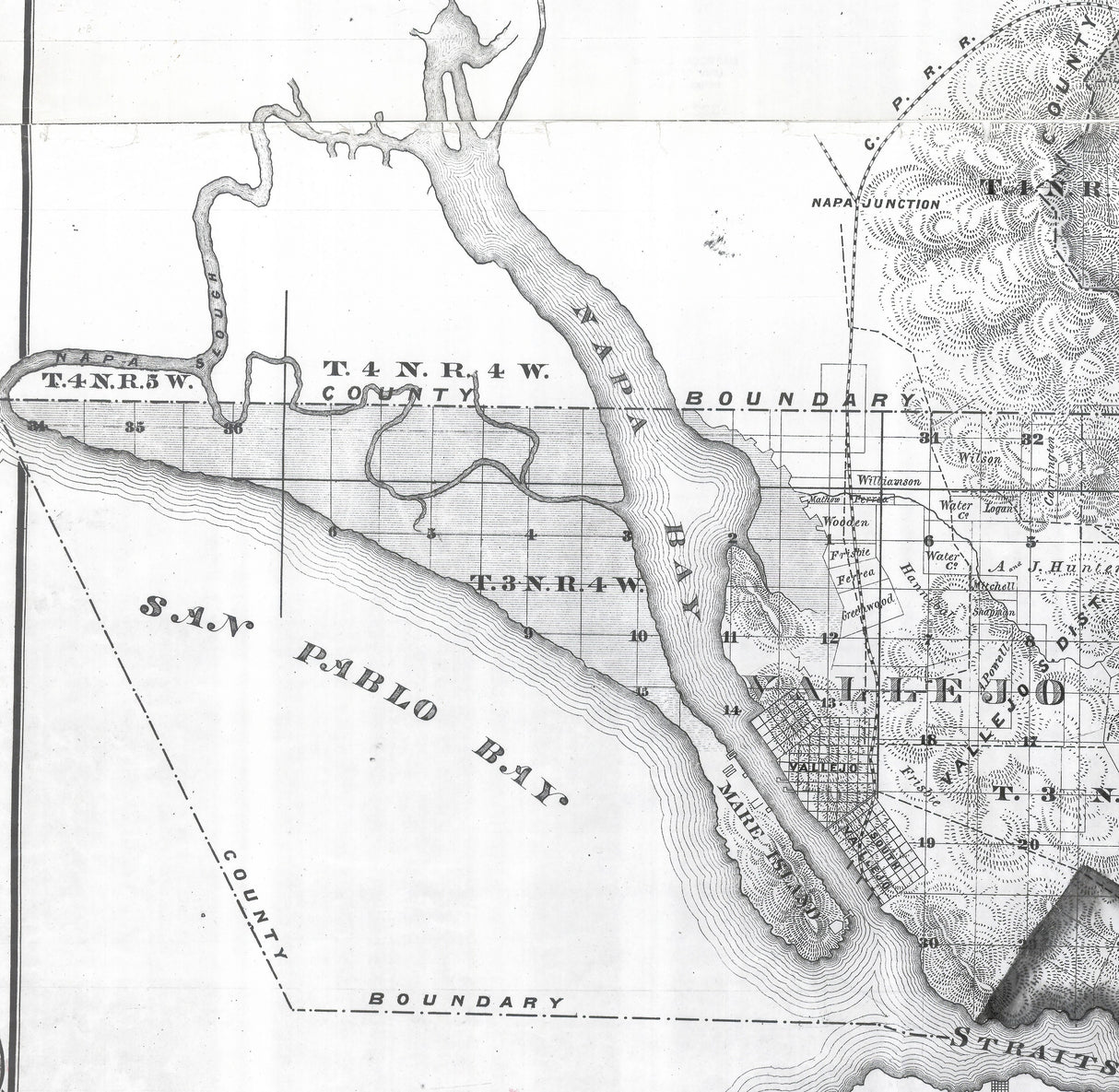 1872 Map of Solano County California