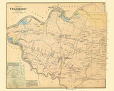 1865 Map of Cranberry Township Venango County Pennsylvania Oil Region