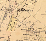 1865 Map of Cranberry Township Venango County Pennsylvania Oil Region