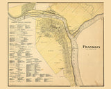 1865 Map of Franklin Pennsylvania Oil Region of PA