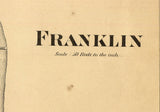 1865 Map of Franklin Pennsylvania Oil Region of PA