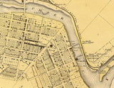 1865 Map of Franklin Pennsylvania Oil Region of PA