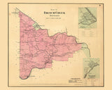 1865 Map of French Creek Township Venango County Pennsylvania Oil Region