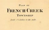 1865 Map of French Creek Township Venango County Pennsylvania Oil Region