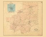 1865 Map of Plum Township Venango County Pennsylvania Oil Region
