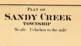 1865 Map of Sandy Creek Township Venango County Pennsylvania Oil Region