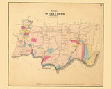 1865 Map of Sugar Creek Township Venango County Pennsylvania Oil Region