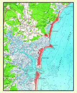 1966 Map of Hampton Beach New Hampshire