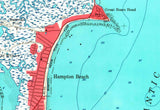 1966 Map of Hampton Beach New Hampshire