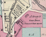 1876 Map of Carmichaels Greene County Pennsylvania