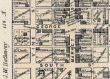 1876 Map of Carmichaels Greene County Pennsylvania