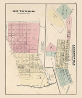 1876 Map of East Waynesburg and Jacktown Greene County Pennsylvania