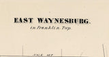 1876 Map of East Waynesburg and Jacktown Greene County Pennsylvania