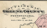 1876 Map of Greene County Pennsylvania