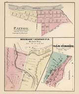1876 Map of Ryerson Station Greene County Pennsylvania Oak Forest