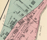 1876 Map of Ryerson Station Greene County Pennsylvania Oak Forest