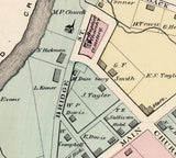 1876 Map of Taylortown Greene County Pennsylvania Clarksville