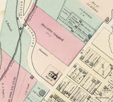 1876 Map of Waynesburg Greene County Pennsylvania Caldwells Atlas