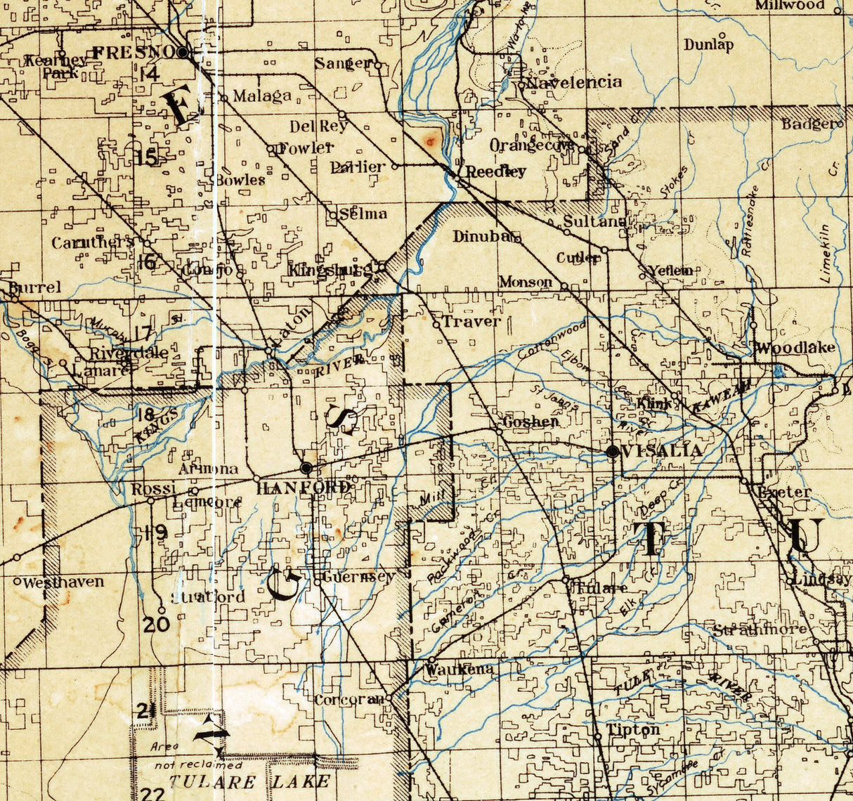 1922 Map of Central California