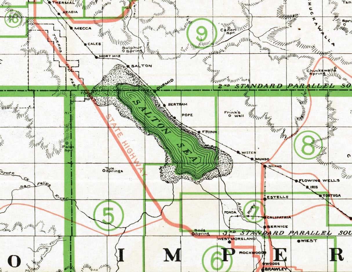 1922 Map of Southern California