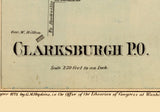 1879 Map of Hyattstown and Clarksburgh Maryland