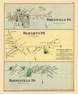 1879 Map of Poolesville Damascus and Barnesville Maryland