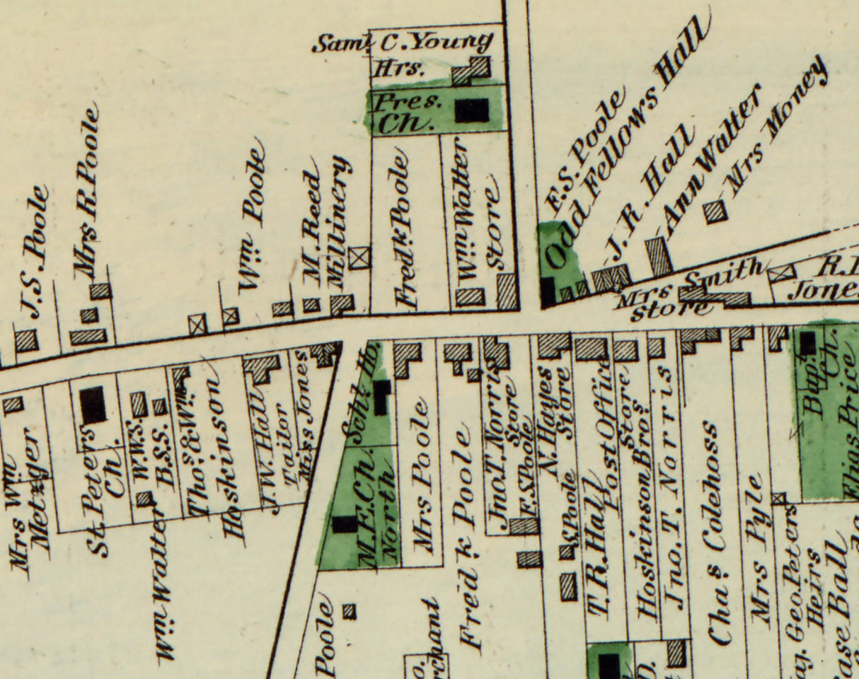 1879 Map of Poolesville Damascus and Barnesville Maryland