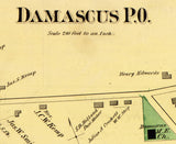 1879 Map of Poolesville Damascus and Barnesville Maryland