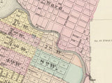 1878 Map of Fort Howard and Green Bay Wisconsin