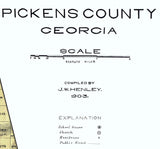 1903 Map of Pickens County Georgia