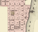 1878 Town Map of Kewaunee Wisconsin