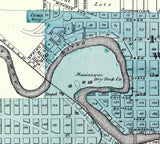 1878 Town Map of Manitowoc Wisconsin