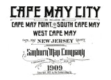 1909 Town Map of Cape May City New Jersey