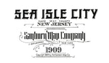 1909 Town Map of Sea Isle City New Jersey