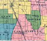 1908 Map of Grayson County Texas