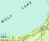 1987 Map of Wolf Lake Lake County Michigan