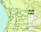 1987 Map of Wolf Lake Lake County Michigan