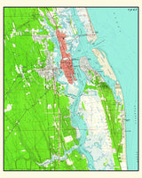 1961 Map of Saint Augustine Florida