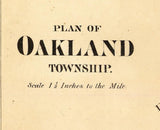 1865 Map of Oakland Township Venango County Pennsylvania Oil Region