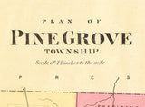 1865 Map of Pine Grove Township Venango County Pennsylvania Oil Region
